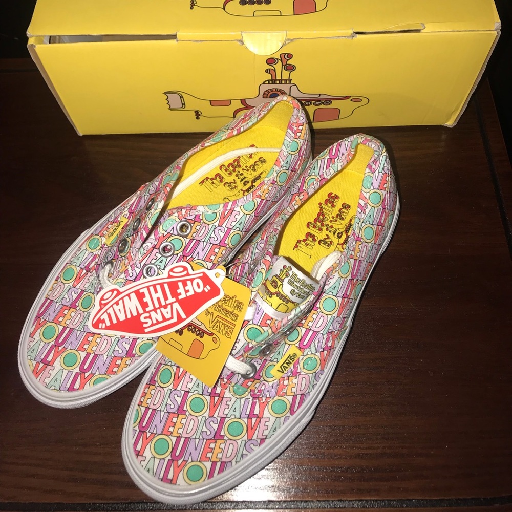 NWT Authentic Beatles All You Need Is Love Vans